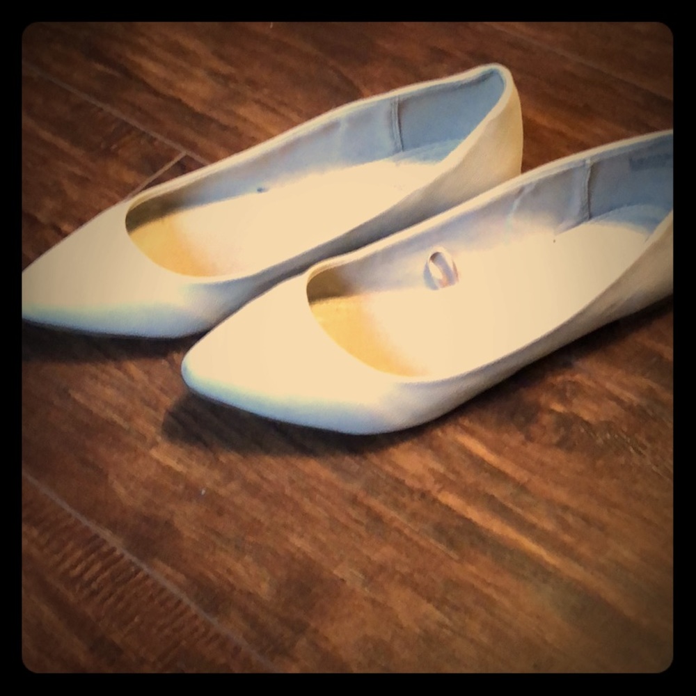Beige flats